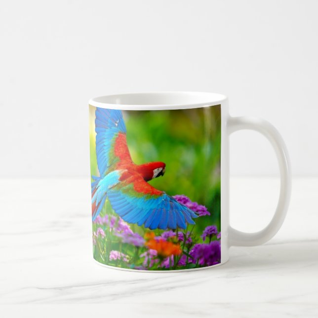 Caneca De Café Papagaio do Macaw (Direita)