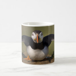 Caneca De Café Papagaio-do-mar do Flapping