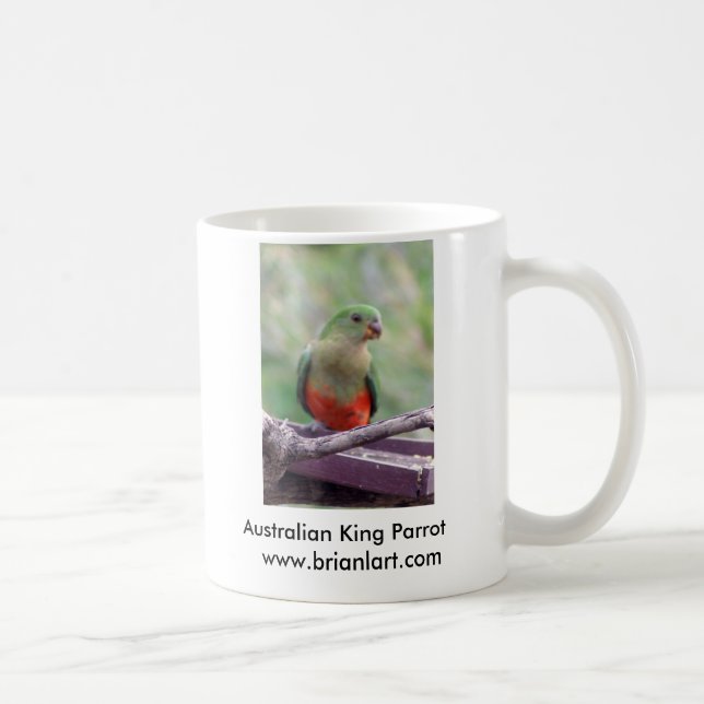 Caneca De Café Papagaio fêmea do rei (Direita)