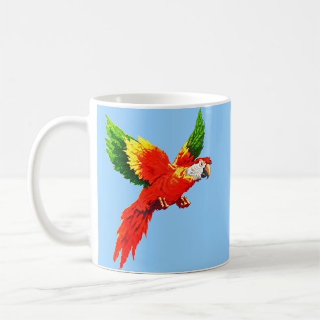 Caneca De Café papagaio voando (Esquerda)