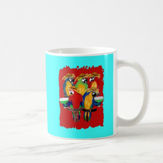 Caneca De Café Papagaios Bêbados (Direita)