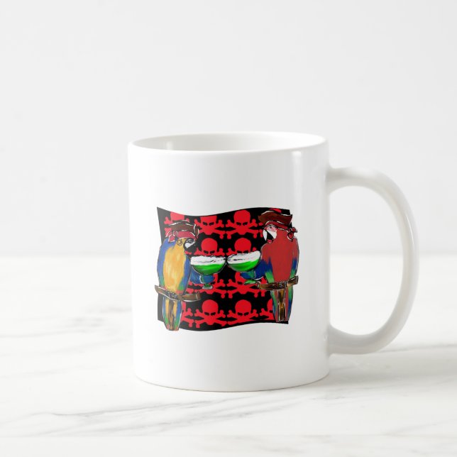Caneca De Café Papagaios Piratas (Direita)