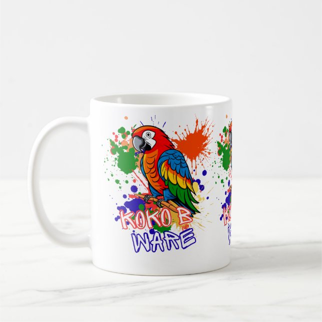 Caneca De Café Papagaios são coloridos (Esquerda)