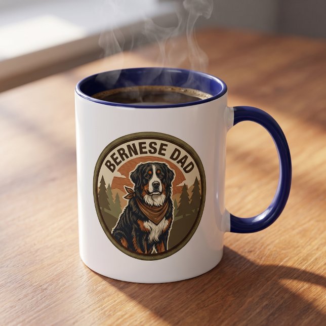 Caneca de Café Papai Bernês | Presente para Papai  (Criador carregado)