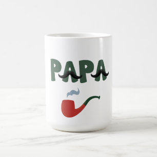 Caneca De Café Papai bigode dia dos pais branco