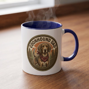 Caneca de Café Papai Coonhound   Presente para Pap