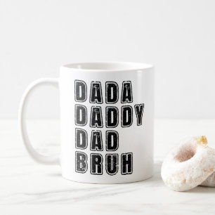 Caneca De Café Papai Dada Pai Bruh Vintage Pai Frases Engraçadas