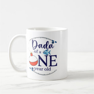Caneca De Café Papai do Grande Menino Pescador Primeiro Aniversár
