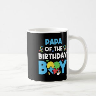 Caneca De Café Papai do Menino de Aniversário Puzzle de Conscient