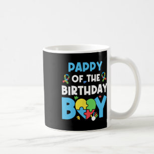 Caneca De Café Papai Do Menino Do Aniversário Puzzle de Conscient
