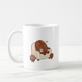 Caneca De Café Papai dormindo feijão de café fofo 