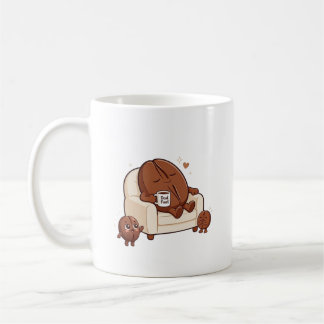 Caneca De Café Papai dormindo feijão de café fofo