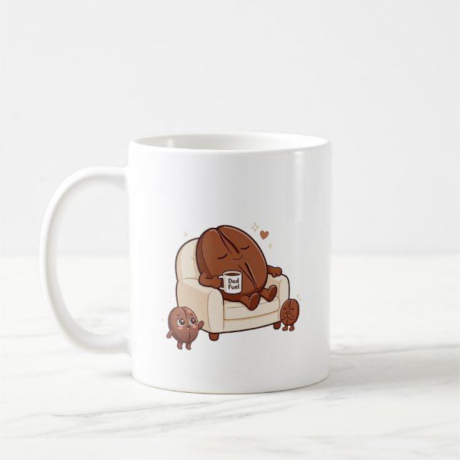 Caneca De Café Papai dormindo feijão de café fofo  (Esquerda)