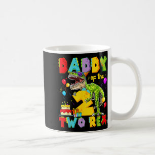 Caneca De Café Papai dos dois rex, menino de 2 anos de idade dino