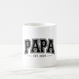 Caneca De Café Papai Est. 2024 - Celebrando Novos Avós