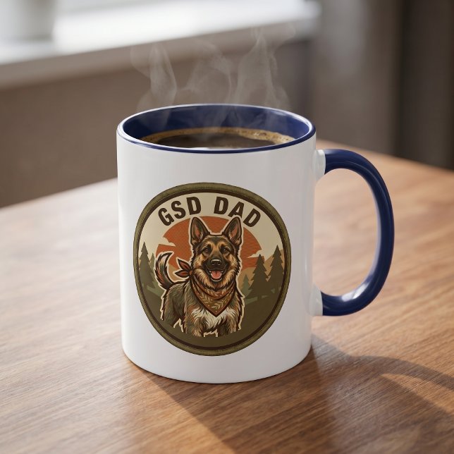 Caneca de Café Papai GSD | Presente para Papai Pas (Criador carregado)