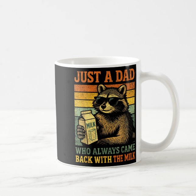 Caneca De Café Papai Mapache Um Pai Que Voltou Com O Leite (Direita)