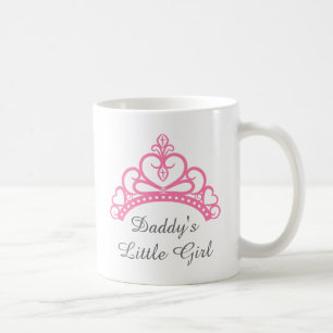 Caneca De Café Papai Menina, Tiara Rosa Princesa Chic