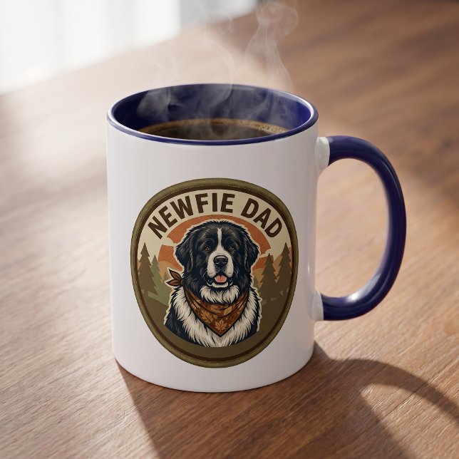 Caneca de Café Papai Newfie | Presente para Papai  (Criador carregado)