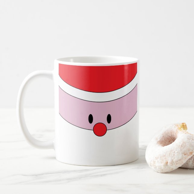 Caneca De Café Papai Noel (Com Donut)