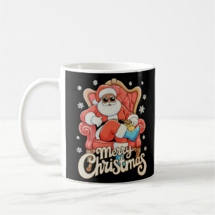 Caneca De Café Papai Noel afro-americano negro Natal