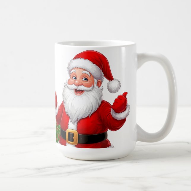Caneca De Café Papai Noel Alegre (Direita)