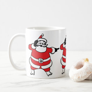 Caneca De Café Papai Noel alegre chamando as renas no Natal