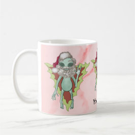 Caneca De Café Papai Noel Alien Ficção Científica