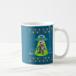 Caneca De Café Papai Noel Bigfoot OVNI Sasquatch Natal Engraçado