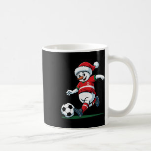 Caneca De Café Papai Noel Boneco de Neve Jogando Futebol Natal Ma