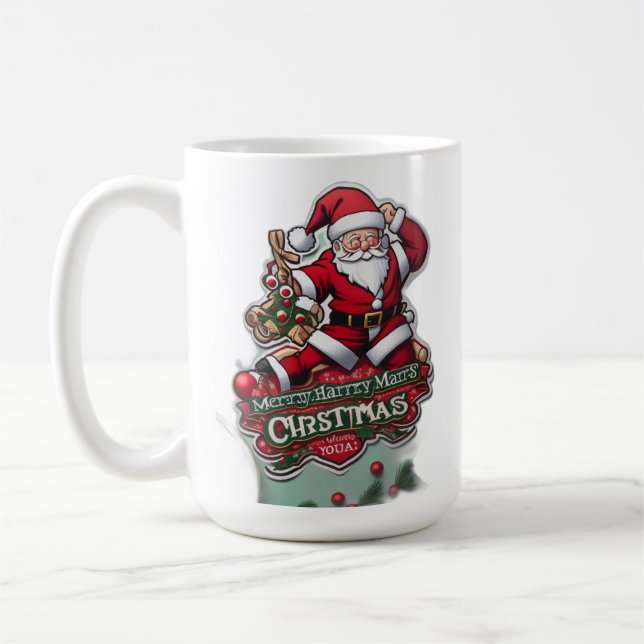 Caneca De Café Papai noel clássico (Esquerda)