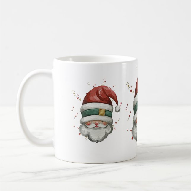 Caneca De Café Papai Noel Clause com o Red Green Hat no Natal (Esquerda)