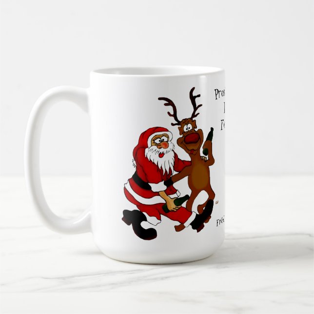 Caneca De Café Papai Noel com alce - Festa de Rã (Esquerda)