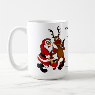 Caneca De Café Papai Noel com alces - Fest dos frohes