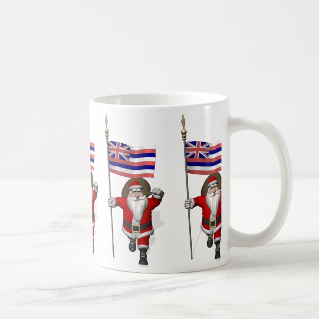 Caneca De Café Papai Noel Com Alferes Do Havaí (Direita)