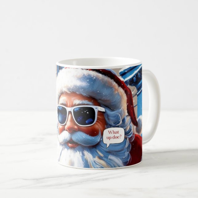 Caneca De Café Papai Noel da Cidade Motora (Frente Esquerda)