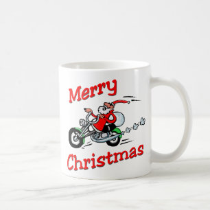 Caneca De Café Papai noel da motocicleta
