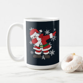 Caneca De Café Papai Noel Dabbing Natal Diversão Neve