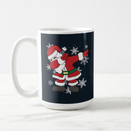 Caneca De Café Papai Noel Dabbing Natal Diversão Neve