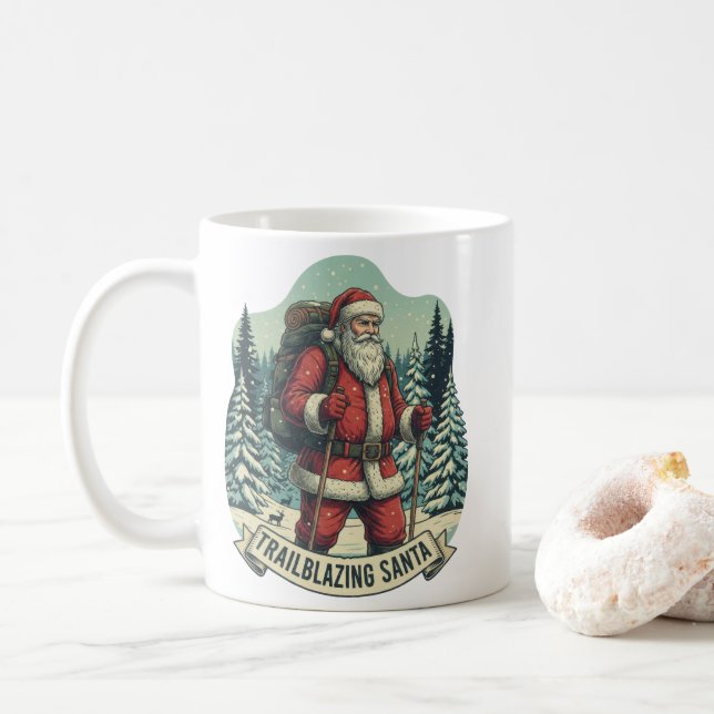 Caneca De Café Papai noel de Aventura de Caminho para Design (Com Donut)