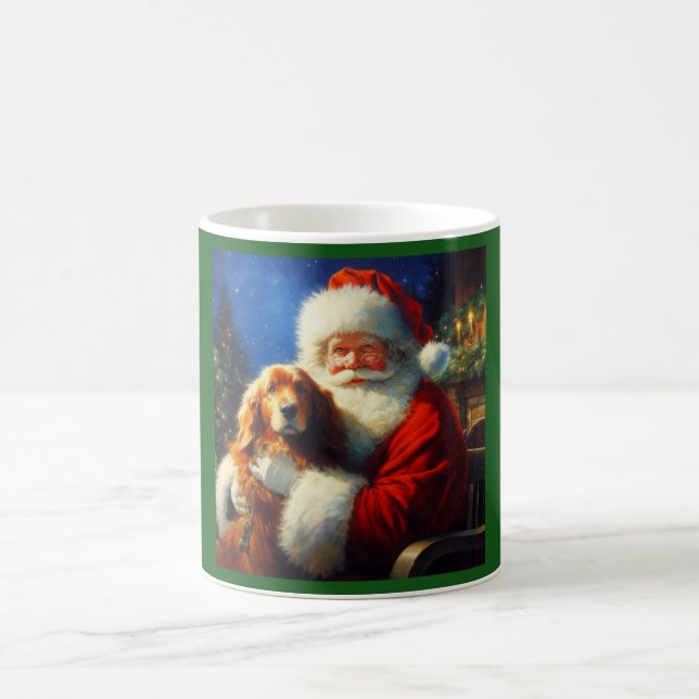 Caneca De Café Papai Noel de Natal com Cães 4 (Centro)