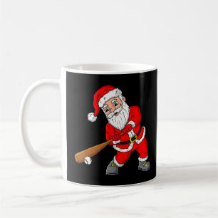 Caneca De Café Papai Noel de Natal Com Meninos De Beisebol