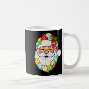 Caneca De Café Papai Noel de Natal Remendo Vintage Homens Mulhere