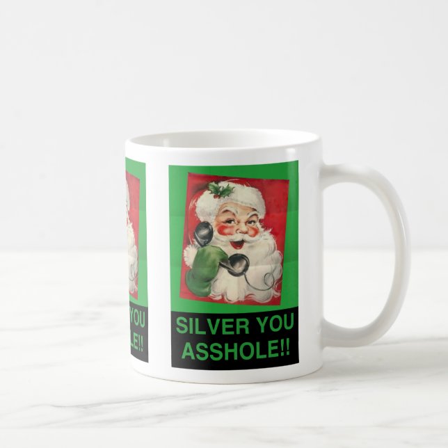 Caneca De Café Papai noel de prata (Direita)