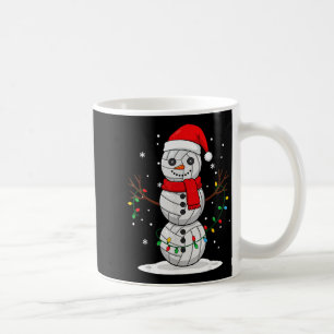 Caneca De Café Papai Noel de Volei de Natal Homem de Neve Chapéu
