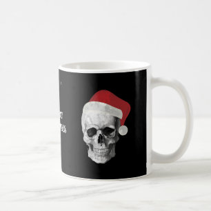Caneca De Café Papai noel do crânio do Grunge