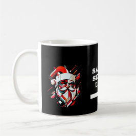 Caneca De Café Papai noel Drink - Natal Engraçado Personalizado