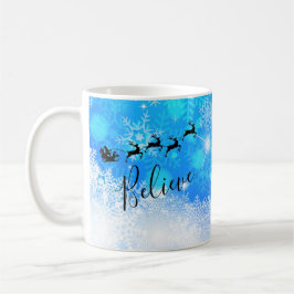 Caneca De Café Papai Noel e sua Rebelde Voadora - Acredite