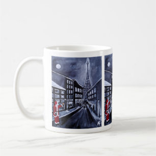 Caneca De Café Papai Noel em Paris Pintura de Alfred Fox