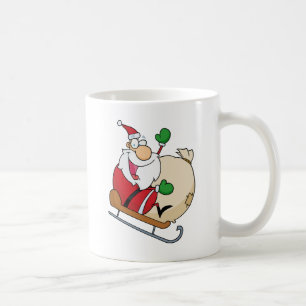 Caneca De Café Papai Noel em Sleigh